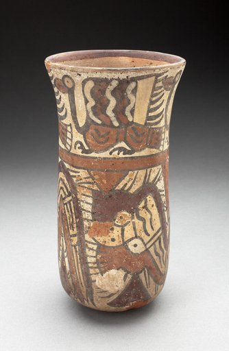 Beaker Depicting Abstract Birds, Serpents, and other Figures