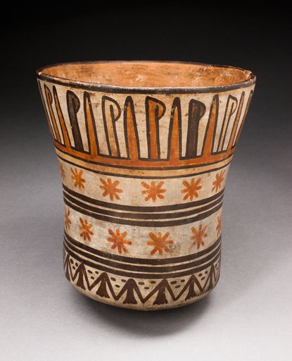 Beaker with Horizontal Bands of Geometric Motifs