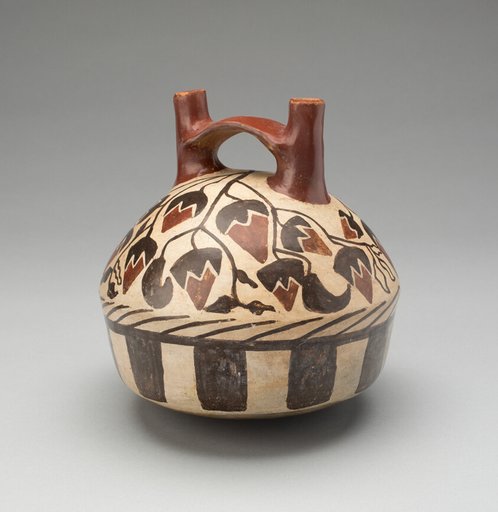Vessel Representing a Basket Containing Lúcuma Fruits