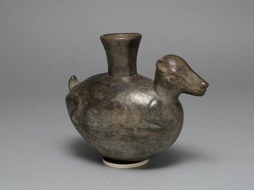 Blackware Jar in the Form of an Animal, Possibly a Llama