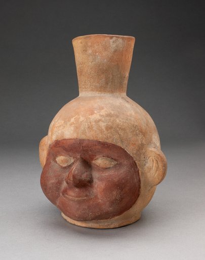 Jar in Form of a Human Head with Large Cheeks