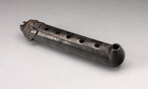 Flute with Incised Geometric Motif and Mouth in the Form of a Human Head