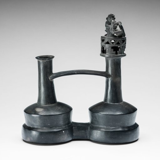 Double Vessel with a Foot-Massage Scene