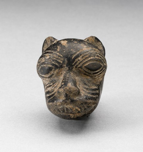Fragment from a Blackware Vessel in the Form of a Puma Head