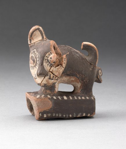 Sculpture Fragment of Feline Standing on Rectangular Form