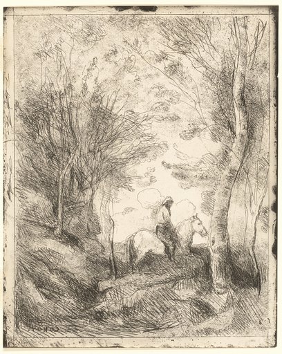 The Rider in the Woods, large plate