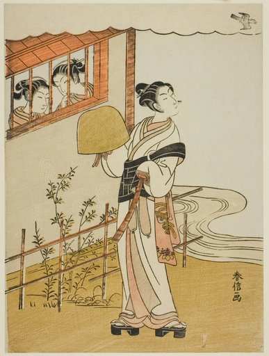 (Facsimile) The Fourth Month (Uzuki), from the series "Popular Versions of Immortal Poets in Four Seasons (Fuzoku shiki kasen)"