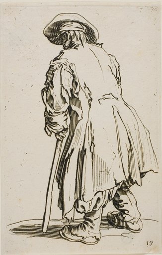 The Old Beggar Leaning on his Crutch, plate seventeen from The Beggars