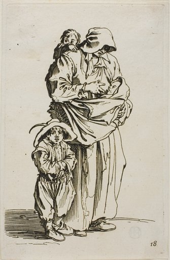 A Mother with her Three Children, plate 18 from The Beggars