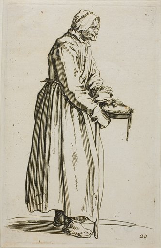 Woman Beggar Holding Alms, plate 20 from The Beggars