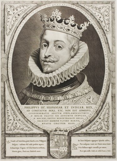Philip III, King of Spain, from Principes Hollandiae, Zelandiae, et Frisiae