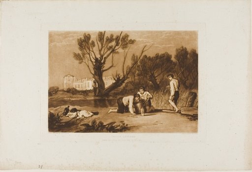 Young Anglers, plate 32 from Liber Studiorum
