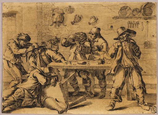 Tavern Scene with Carousing Men