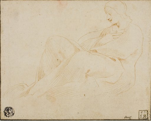 Seated Draped Woman in Profile