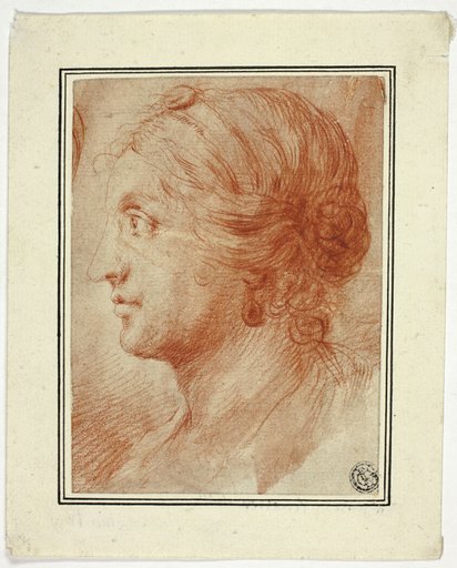 Bust of Woman in Profile to Left