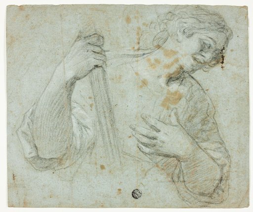 Standing Youth in Profile to Right, Holding Staff