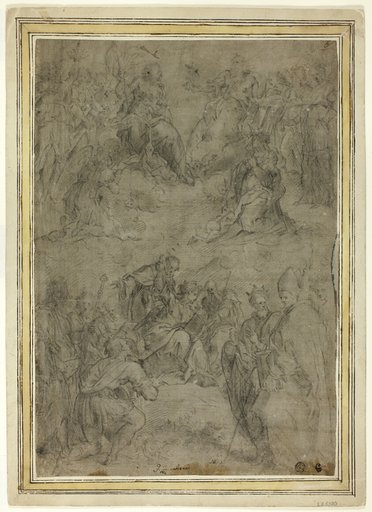 Trinity with the Virgin, and Ten Saints