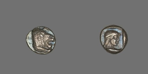 Drachm (Coin) Depicting Lion