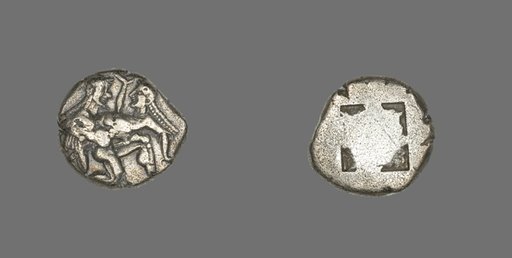 Stater (Coin) Depicting a Satyr and Nymph