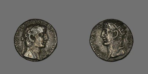 Tetradrachm (Coin) Portraying Emperor Tiberius