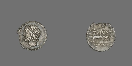 Denarius Serratus (Coin) Depicting the God Saturn