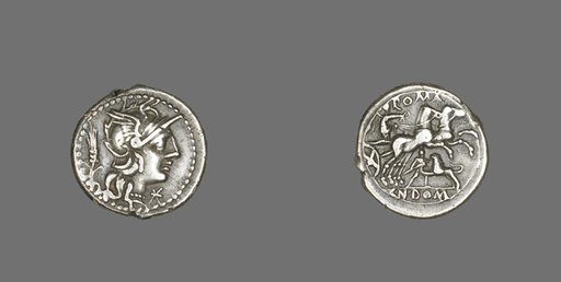 Denarius (Coin) Depicting the Goddess Roma