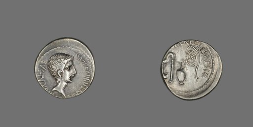 Denarius (Coin) Portraying Octavian