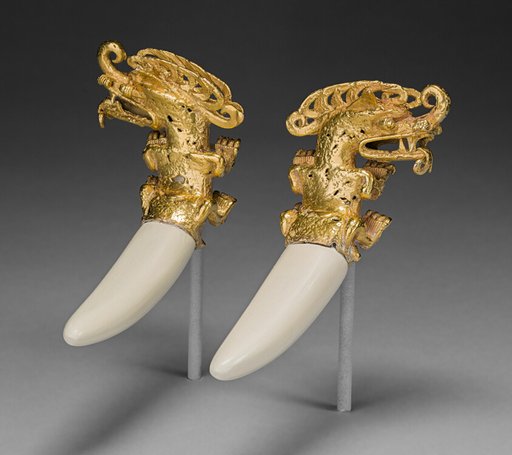 Double Pendant in the Form of a Mythical Saurian with Tusks