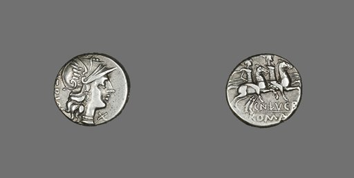 Denarius (Coin) Depicting the Goddess Roma