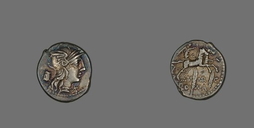 Denarius (Coin) Depicting the Goddess Roma