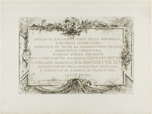 Frontispiece, from Roman Antiquities, Part I