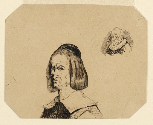 Heads of two men, in the style of Frans Hals