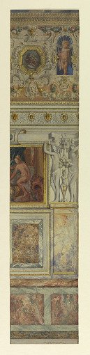 Section of wall, Escalier de la cour ovale, Palace of Fontainebleau, France