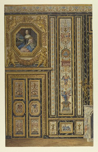 Section of wall, salon Louis XIII, Palace of Fontainebleau, France