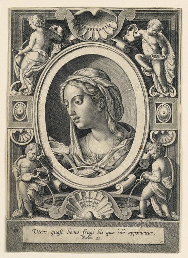 Temperance, plate 7 of "VII Virtutim...Imagines"