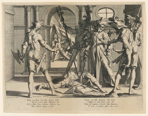 The Beheading of the Roman Judge Papinian, Plate 5 from "Thronus Justitiae"