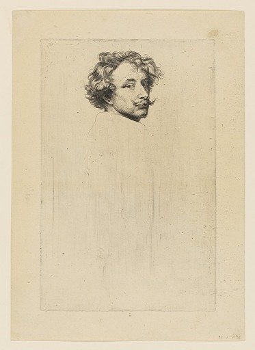 Self-Portrait of Anthony van Dyck, from the Icones Principum Virorum