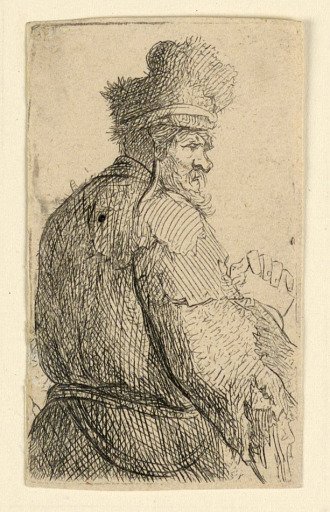 Old Man Seen from Behind, Profile to Right: Half Figure