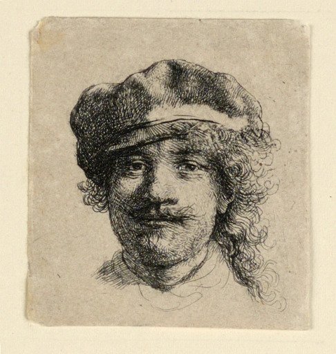 Self Portrait Wearing a Soft Cap: Full Face, Head only
