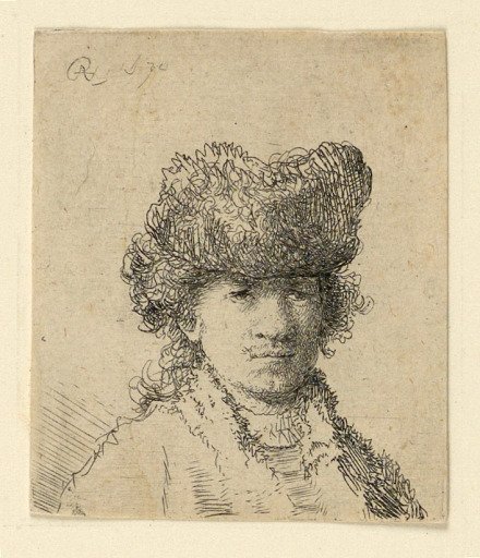 Self Portrait in a Fur Cap: Bust