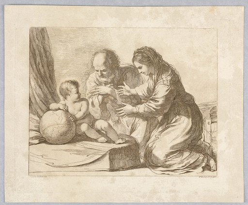 Virgin Mary, Joseph, and Child, with a Globe