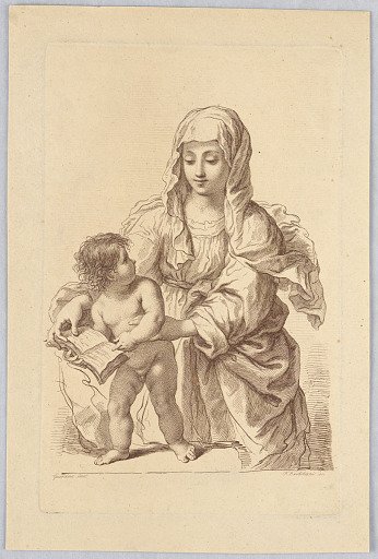 Virgin and Child Holding a Book