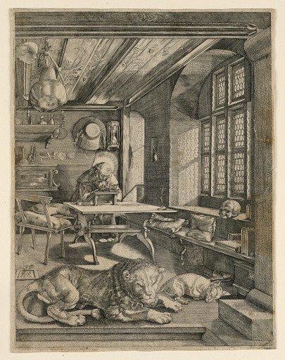 Saint Jerome in his Study