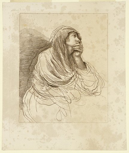 Young Woman in a Thoughtful Attitude