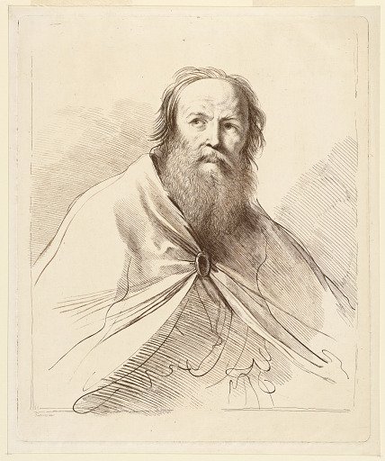 Male Portrait with Drapery over Shoulders