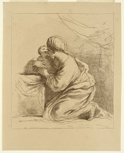 Woman on her Knees with a Child