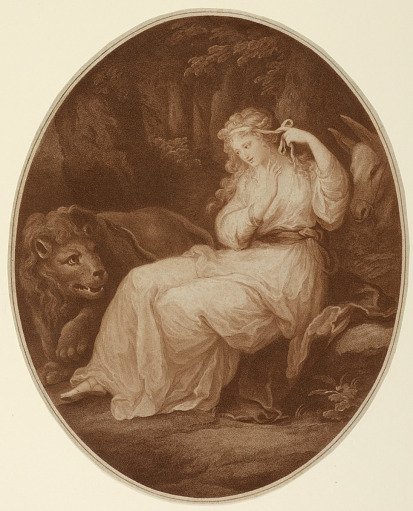 Una and the Lion, from Spenser's "Faerie Queen"