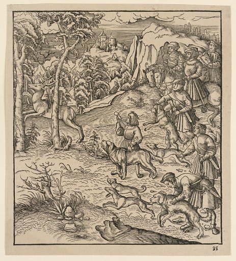 A Stag Hunt, from "Der Weisskunig"