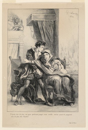 Illustration for Hamlet: Hamlet and the Queen (III,4)