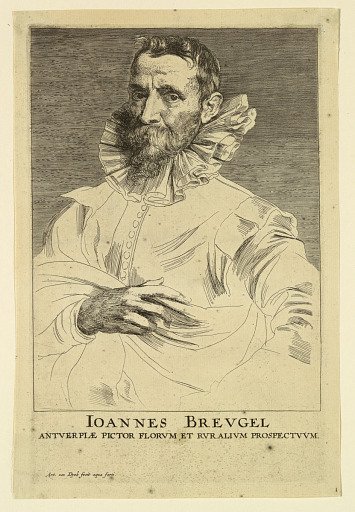 Portrait of Jan Brueghel the Elder, from the Icones Principum Virorum